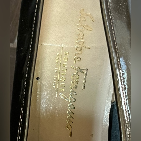 Ferragamo Bronze Patent Ladies Shoes - Picture 2 of 9